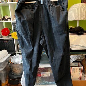 Woman Within Straight Leg Fineline Women's Black Cotton Pants 34T